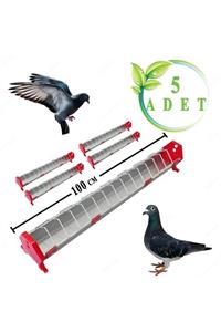 mutlu tavukçuluk Güvercin Yemlikleri 5 Adet Metal 100 Cm Yemlik Güvercin Bıldırcın Posta Şebap Taklacı Süs Güvercini