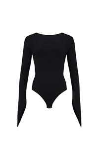 STUDIORARE Lady Of Ice' Sırt Dekolteli Kol Ucu Detaylı Bodysuit