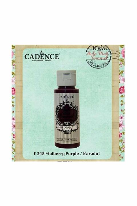 Cadence Style Matt Enamel Cam & Porselen Boyası 59 ml. E-348 Karadut