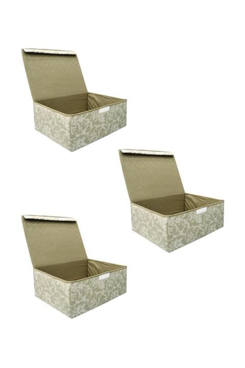 ALAS 3 Lü Set Çok Amaçlı Baza Kutusu Kahve