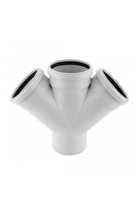 AKSUFEZ Çift Çatal Atık Su Borusu Pvc 50/70/50