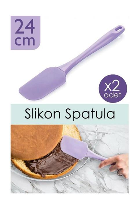 BYSHOME 2'li Slikon Spatula (24CM)