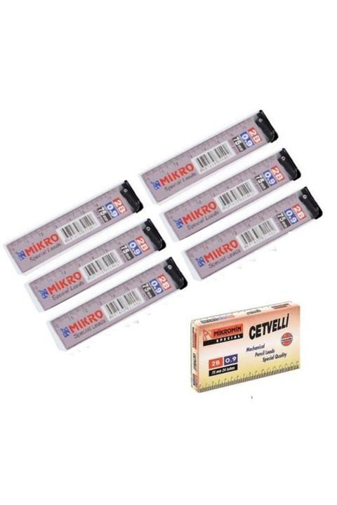 Mikro Min 0.9 Mm Cetvelli Kalem Ucu 75 Mm Uç 6 Adet
