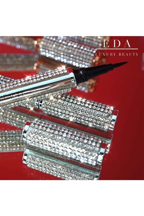 EDA LUXURY BEAUTY Diamond Liquid Eyeliner Siyah Parlak Waterproof Göz Makyajı Suya Dayanıklı Göz Kalemi Eye Pen