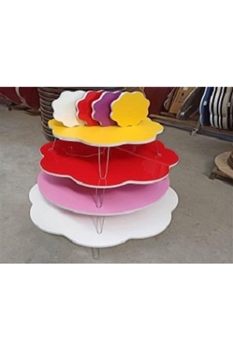 papatya home Parlak Kırmızı Papatya Yer Sofrası 100 cm