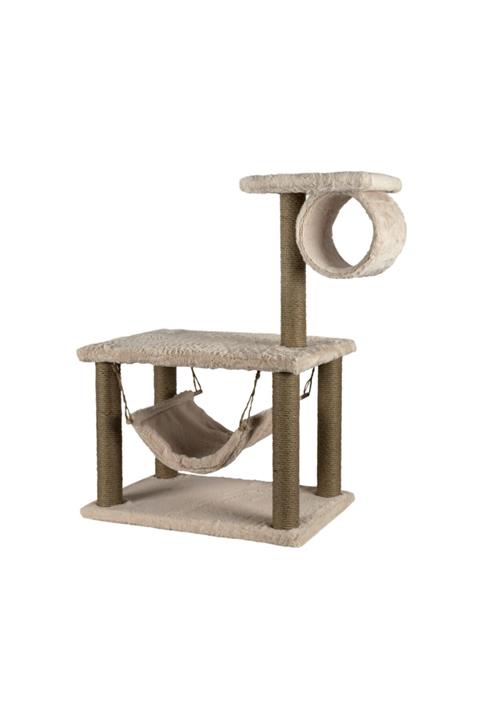 Lion Pet Krem Rengi Kedi Tırmalama Hamaklı Yükseklik 80 cm