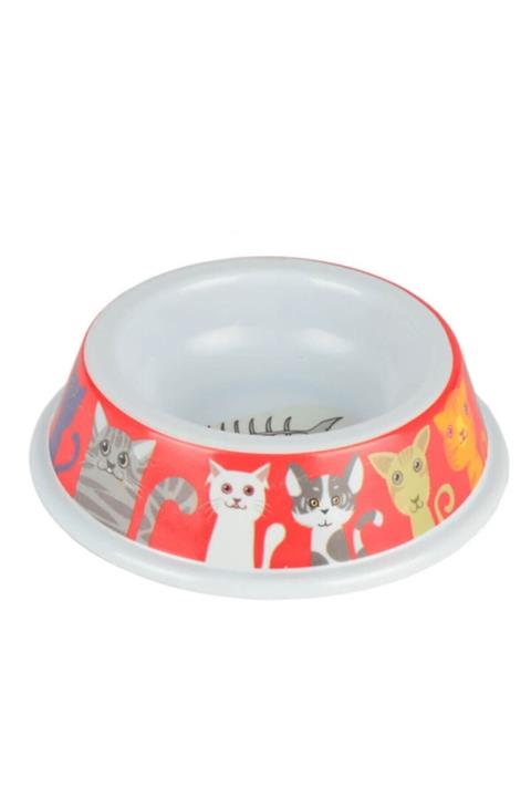 Flip Melamin Kedi Köpek Mama Kabı Yuvarlak Tekli