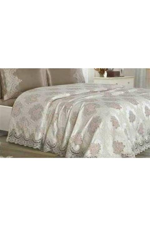 MİRAY Fransız Güpürlü Pike Takımı * Cappichino