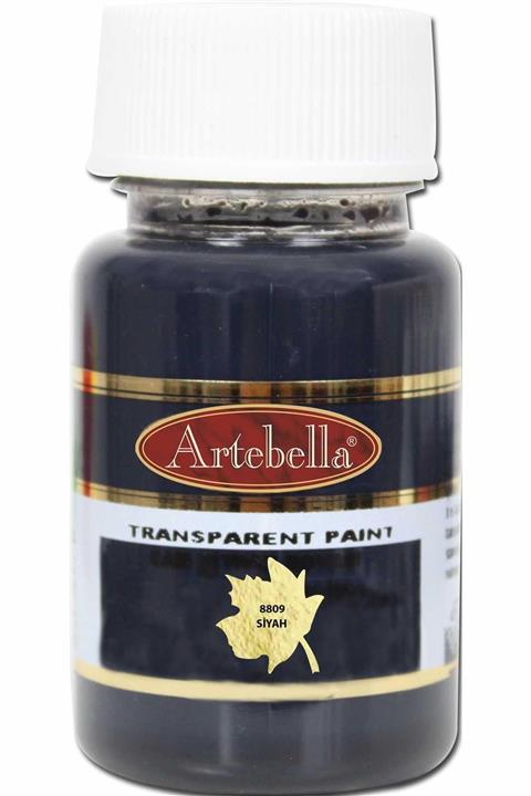 Artebella Transparan Cam Vitray Boyası 880850 Siyah 50 Cc