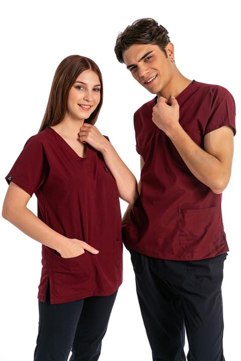 Çatı Medikal Ultralycra Harmony/basic - Doktor Hemşire Forma Takımı, Bordo/laci