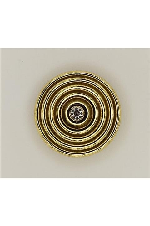 Turuncu Tuhafiye Aksesuar Taşlı Düğme 3 Cm