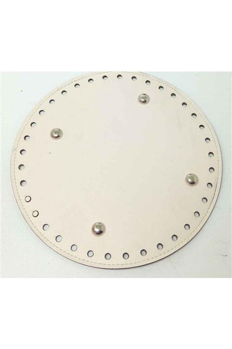 angel çanta aksesuar Krem Renk 20 Cm Yuvarlak Taban