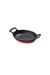Lava Metal Kulplu Oval Sahan 23x17cm