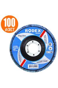 Rodex Zirkonyum Oksit Avuç İçi Taşlama Flap Disk Zımpara 115 mm 40 Kum 100 Adet