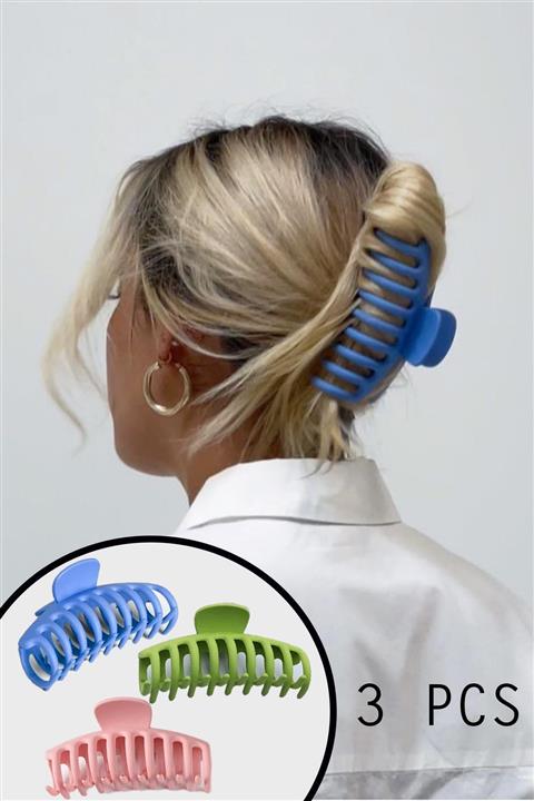 BAHELS Kadın 3’lü Trend Model Saç Mandal Toka Paketi