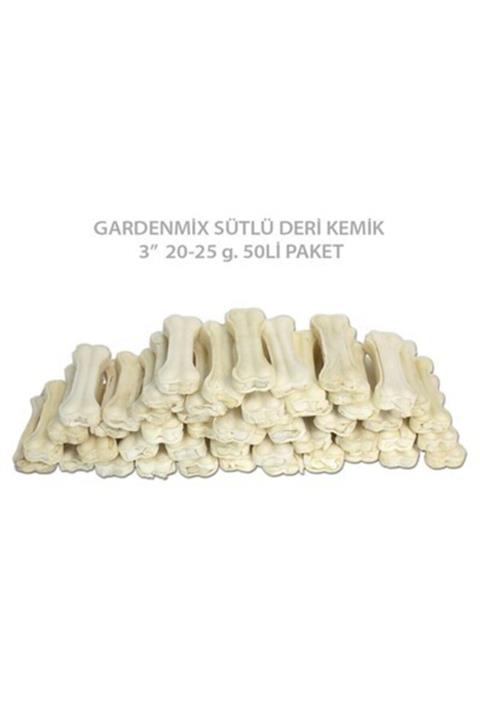 Gardenmix Sütlü Deri Kemik 8 Cm 20-25 G.50li Paket