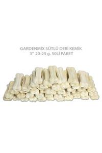 Gardenmix Sütlü Deri Kemik 8 Cm 20-25 G.50li Paket