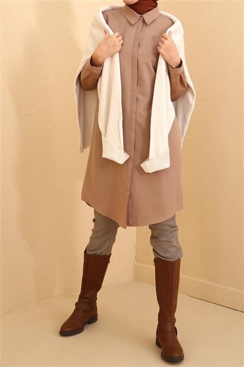 ALLDAY Vizon Büyük Beden Basic Gömlek Tunik