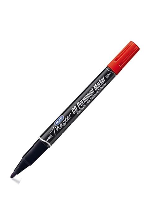 Mas Kırmızı Çift Uçlu Cd Marker Permanent - Kırmızı 12li Paket