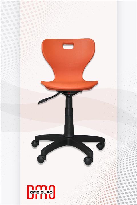 Porziyon Monoblok Renkli (ofis - Öğrenci) Çalışma Sandalyesi Turuncu