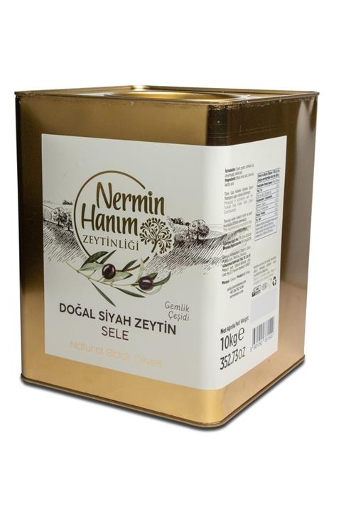 Nermin Hanım Zeytinliği Gemlik Siyah Kuru Sele Zeytin (10 Kg)