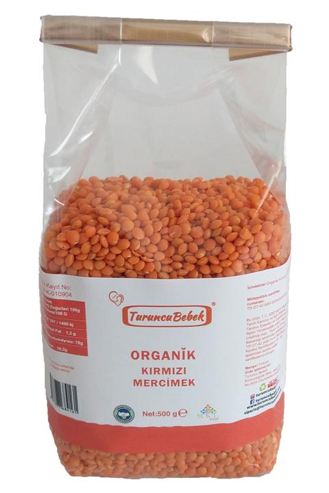 Turuncu Bebek Organik Kırmızı Mercimek