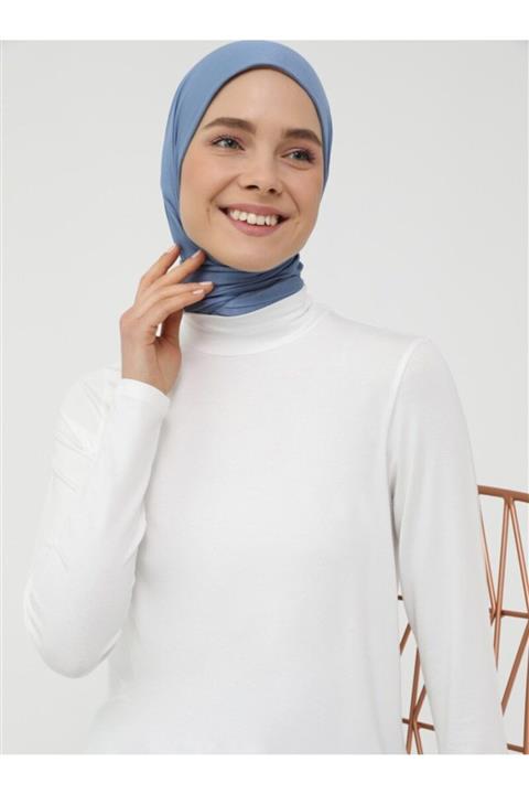 Refka Kadın Beyaz Viskon Kumaşlı Balıkçı Yaka Tunik