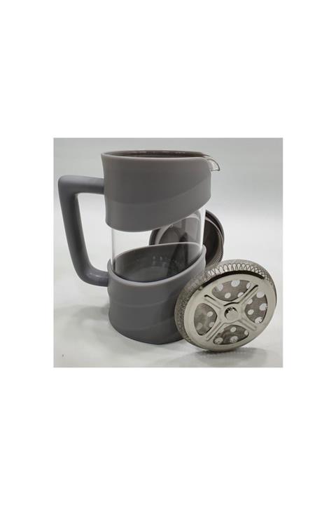 AROW Gri Renk Cam French Press 600ml