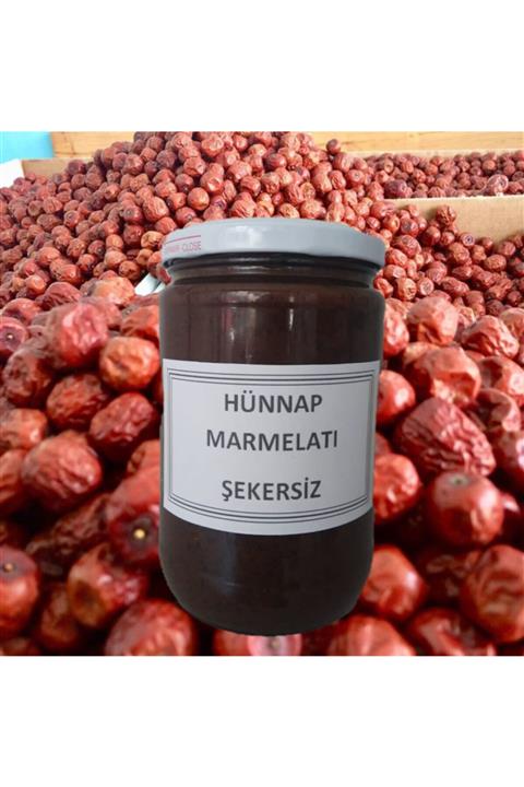 DEMİRCİ DOĞAL Ev Yapımı Hünnap Marmelatı Şekersiz 700 Gr (odun Ateşinde Doğal Yöntemlerle Yapılmış)