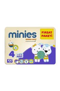 Minies Fırsat Paket 4 No Maxi 7-18 Kg 100'lü