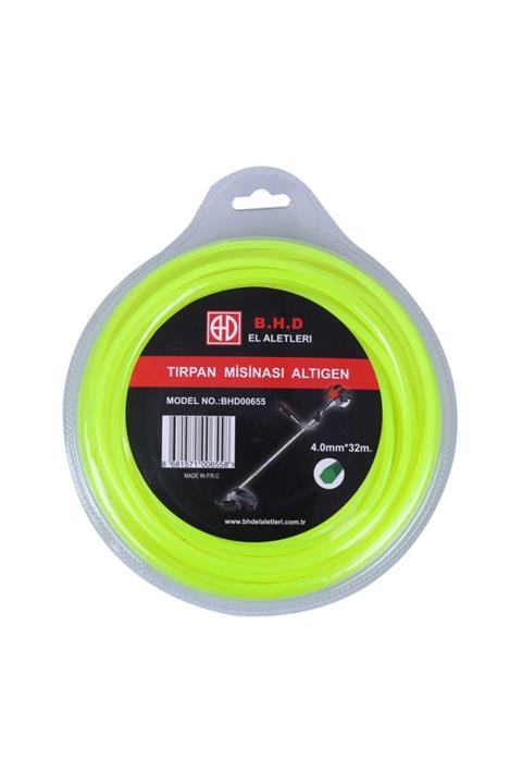Bhd Tools Tırpan Misinası Altıgen Sarı 4 Mm 28 Metre Koruyucu Gözlük Hediyeli
