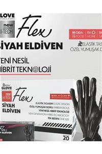 Reflex 100 Adet Pudrasız Tek Kullanımlık Siyah Flex Eldiven Flexsiyah1 20 Li Koli