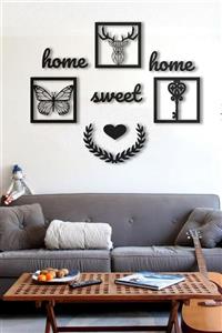 NT Handmade Home Sweet Home Dekoratif Ahşap Duvar Konsepti