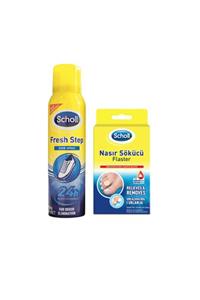 Scholl Koku Ve Islaklığa Karşı Koruma Sağlayan Ayakkabı Spreyi 150ml + Nasır Sökücü Flaster 8 Adet