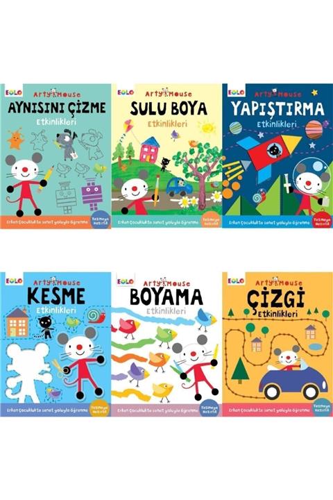 eolo yayınları Arty Mouse Etkinlik Kitapları Seti - 6 Etkinlik Birarada