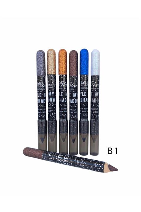 Roesıa Rose Cosmetics Milai Jumbo Boy Simli Kalem Far 6'lı No-b1