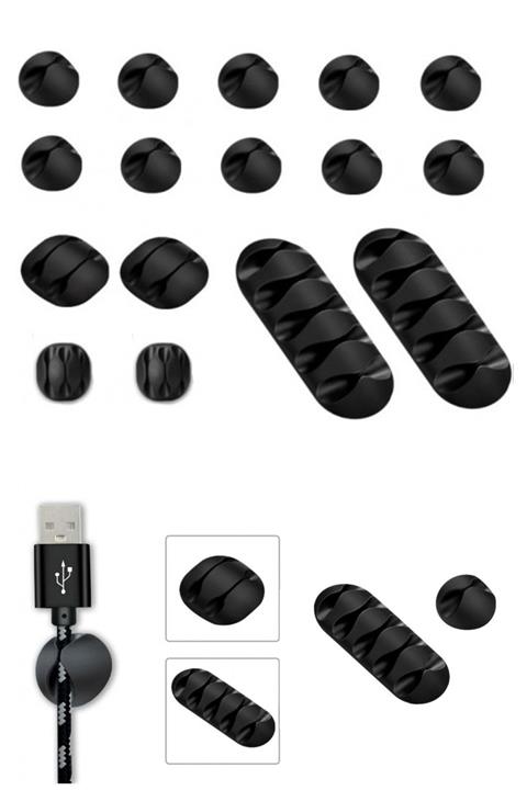 Keyfi Sepet 16 Parça Kablo Düzenleyici Set