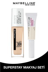 Maybelline New York Superstay Active Wear Fondöten- 03 True Ivory & Super Stay Kapatıcı - 05 Ivory