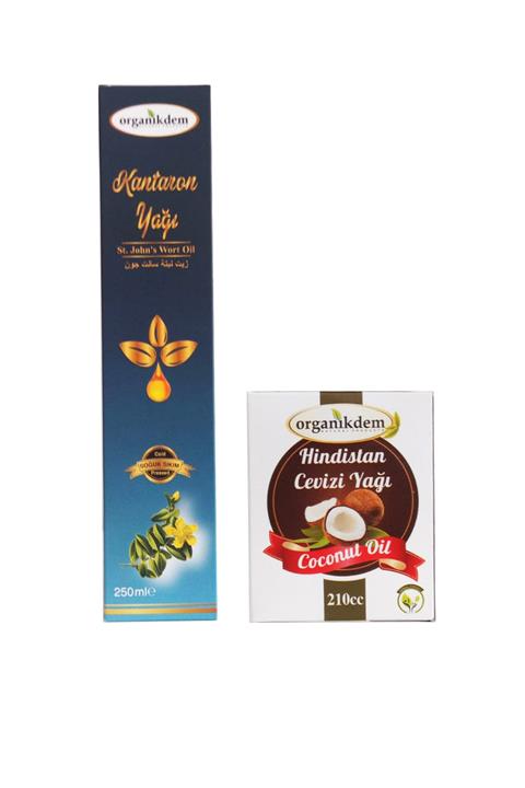 organikdem Kantaron Yağı 250 ml ve Hindistan Cevizi Yağı 210 ml