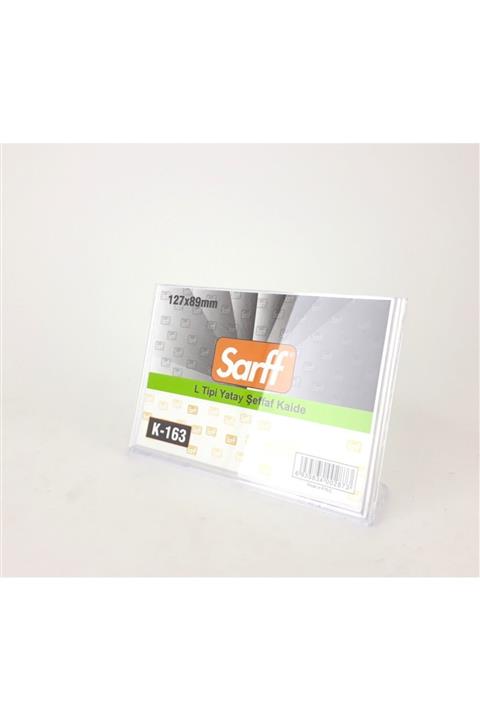 SARFF L Tipi Şeffaf 127 X 89  mm Broşürlük K-163