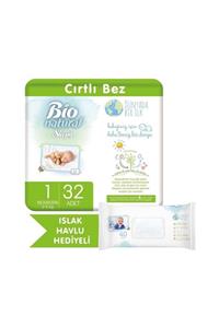 Sleepy Boze Bio Naturel Bebek Bezi Jumbo 1 Beden 2-5 Kg 32 Adet