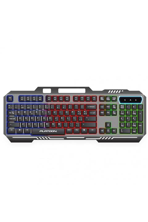 Platoon Pl-478 Metal Kablolu Rgb Işık Efekli Oyuncu Klavye Q Tr