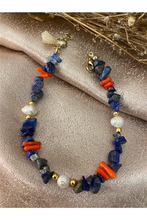 Markiz Takı Doğal Taş Halhal Modeli