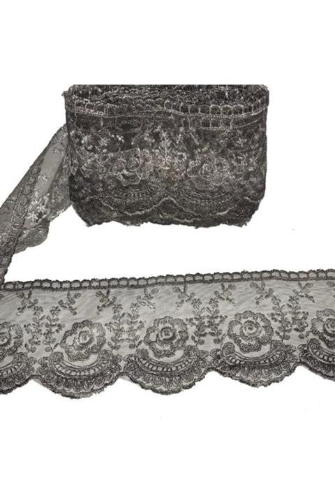 e tuhafiye Fransız Danteli (GRİ) (2 METRE)