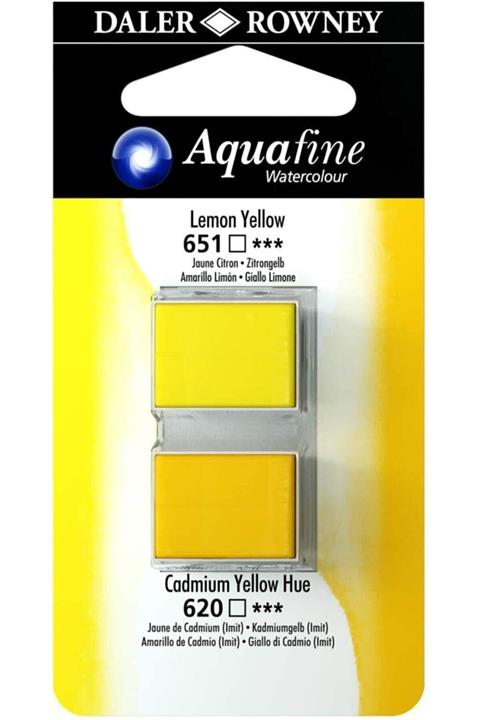 Daler Rowney 2'li Suluboya Tableti, Lemon Yellow / Cadmium Yellow Hue
