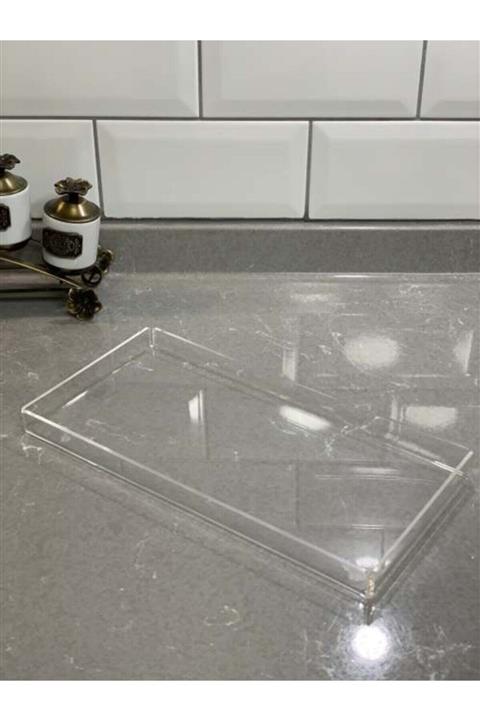 Hyatt Concept Pleksiglas Dekoratif Sunum Tepsisi Şeffaf