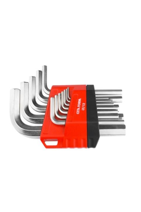 CETA FORM Lt/12 12 Parça L Allen Anahtar Takımı (Kısa Tip-nikel)