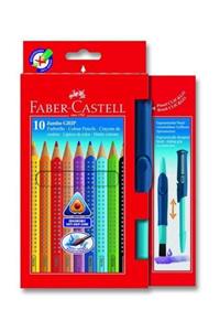 Faber Castell Jumbo Grip Boya Kalemi 10 Renk Suluboya Fırçalı