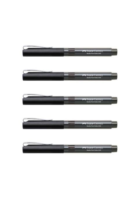 Faber Castel L Needle Point Roller 0.5mm Iğne Uçlu Kalem Siyah ( 5 Adet )