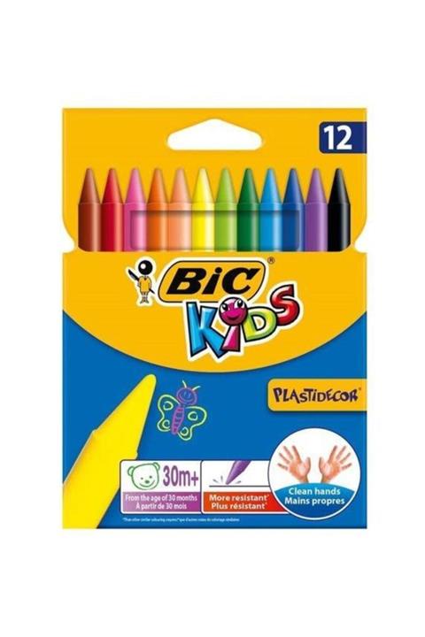 Bic Kids Plastidecor Silinebilir Pastel Boya 12 Renk